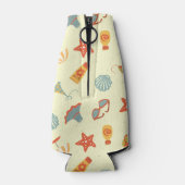 Summer Beach Pattern Flaschenkühler (Rückseite)