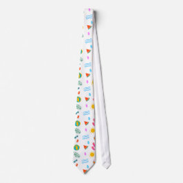 Summer Beach Pattern Neck Tie Krawatte