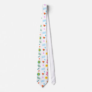 Summer Beach Pattern Neck Tie Krawatte
