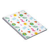 Summer Beach Pattern Notebook Notizblock (Rechte Seite)