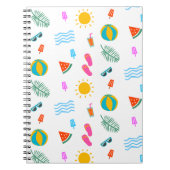 Summer Beach Pattern Notebook Notizblock (Vorderseite)