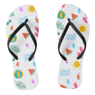 Summer Beach Pattern Pair von Flip Flops Badesandalen