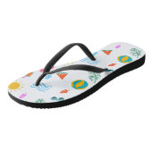 Summer Beach Pattern Pair von Flip Flops Badesandalen (Schrägansicht)