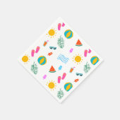Summer Beach Pattern Paper Napkin Serviette (Ecke)
