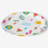 Summer Beach Pattern Paper Teller (Schrägansicht)