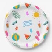 Summer Beach Pattern Paper Teller (Vorderseite)