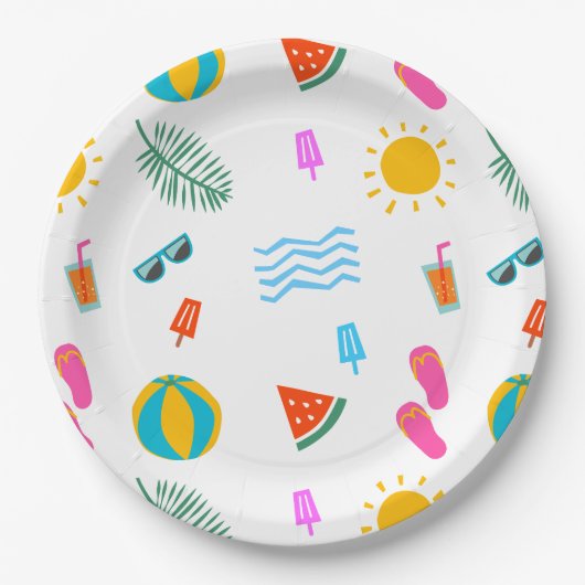 Summer Beach Pattern Paper Teller (Vorderseite)