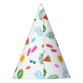 Summer Beach Pattern Party Hats Partyhütchen (Rückseite)
