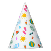 Summer Beach Pattern Party Hats Partyhütchen (Vorderseite)