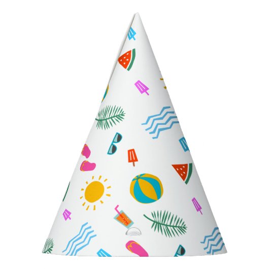 Summer Beach Pattern Party Hats Partyhütchen (Links)