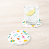 Summer Beach Pattern Sandstone Untersetzer (Seite)