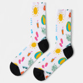 Summer Beach Pattern Socken (Linkes Detail)