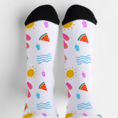 Summer Beach Pattern Socken (Oben)