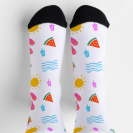 Summer Beach Pattern Socken