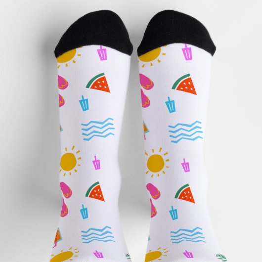 Summer Beach Pattern Socken (Oben)