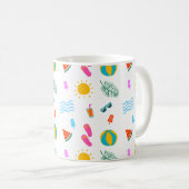 Summer Beach Pattern Tasse (VorderseiteRechts)