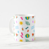 Summer Beach Pattern Tasse (Vorderseite Links)