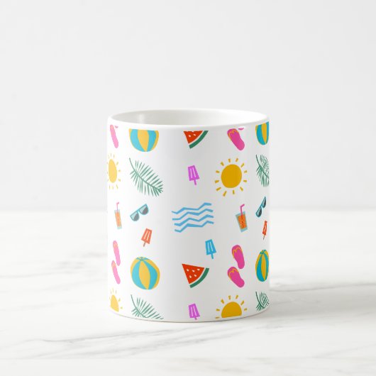 Summer Beach Pattern Tasse (Mittel)