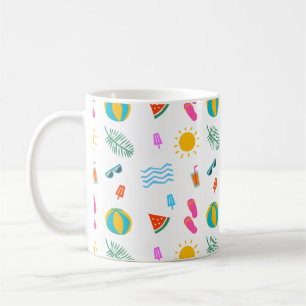 Summer Beach Pattern Tasse