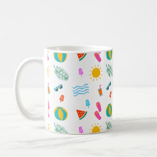 Summer Beach Pattern Tasse