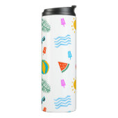 Summer Beach Pattern Thermal Tumbler Thermosbecher (Nach links gedreht)