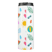 Summer Beach Pattern Thermal Tumbler Thermosbecher (Rückseite)
