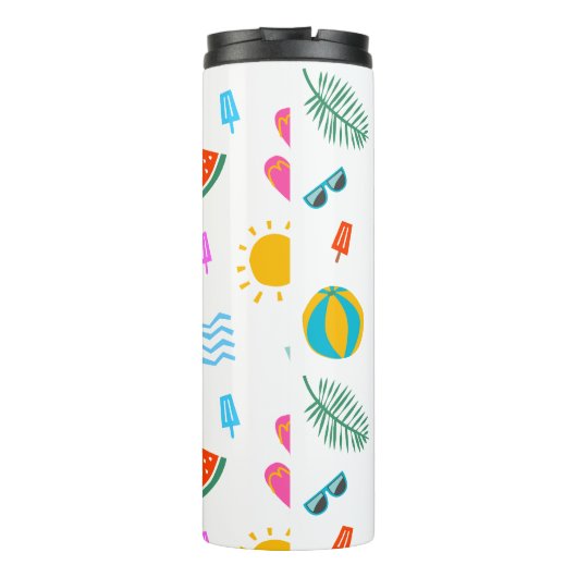 Summer Beach Pattern Thermal Tumbler Thermosbecher (Rückseite)