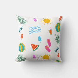 Summer Beach Pattern Throw Kissen