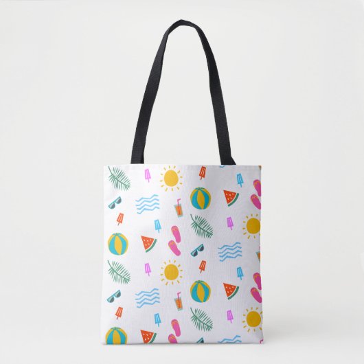 Summer Beach Pattern Tote Bag Tasche (Vorderseite)