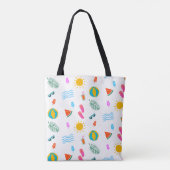 Summer Beach Pattern Tote Bag Tasche (Rückseite)
