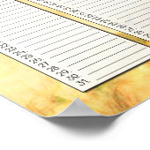 Summer Beach Perpetual Birthday Calendar Poster (Ecke)