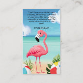 Summer Beach Pink Flamingo Baby Dusche Begleitkarte (Vorderseite)