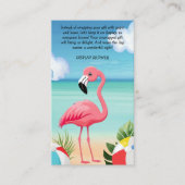 Summer Beach Pink Flamingo Baby Dusche Begleitkarte (Vorderseite)