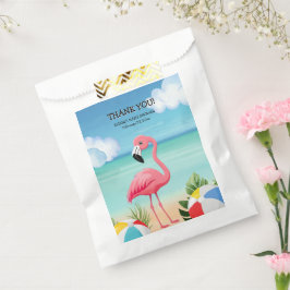 Summer Beach Pink Flamingo Baby Dusche Geschenktütchen