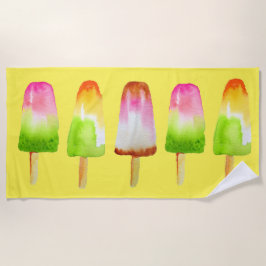 Summer Beach Popsicle Obsteis Strandtuch