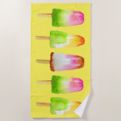 Summer Beach Popsicle Obsteis Strandtuch (Vorderseite)