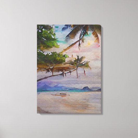 Summer Beach Postkarten - 1/3 Leinwanddruck (Vorderseite)