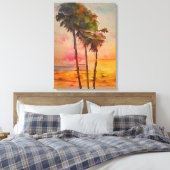Summer Beach Postkarten - 2/3 Leinwanddruck (Insitu (Schlafzimmer))