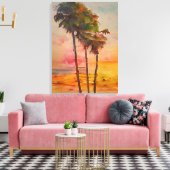 Summer Beach Postkarten - 2/3 Leinwanddruck (Insitu (Wohnzimmer))