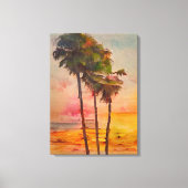 Summer Beach Postkarten - 2/3 Leinwanddruck (Vorderseite)