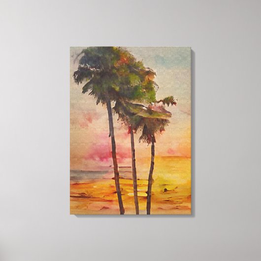 Summer Beach Postkarten - 2/3 Leinwanddruck (Vorderseite)