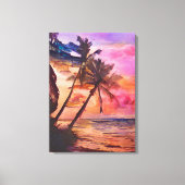 Summer Beach Postkarten 3/3 Leinwanddruck (Vorderseite)