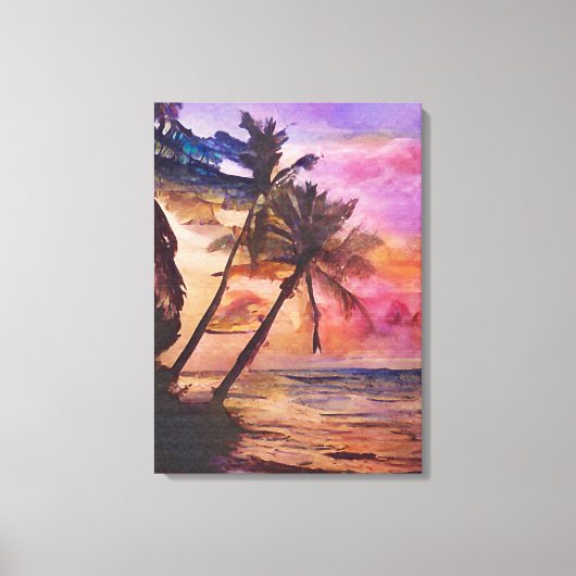 Summer Beach Postkarten 3/3 Leinwanddruck (Vorderseite)