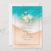 Summer Beach QR Code UAWG Wedding Einladung (Vorderseite)