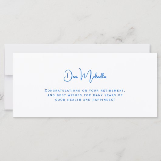 Summer Beach Retirement Congratulations Card (Rückseite)