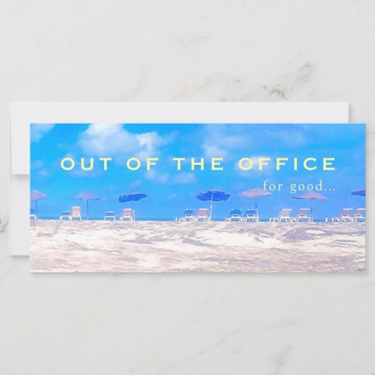 Summer Beach Retirement Congratulations Card (Vorderseite)