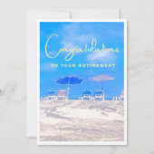 Summer Beach Retirement Congratulations Card (Vorderseite)