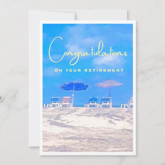Summer Beach Retirement Congratulations Card (Vorderseite)