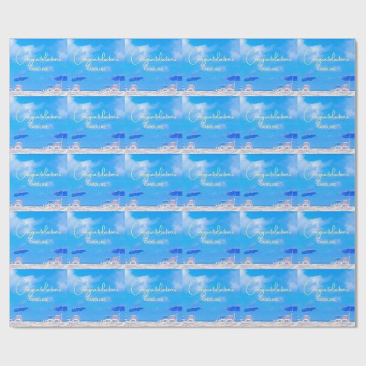 Summer Beach Retirement Party Geschenkpapier (Flach)