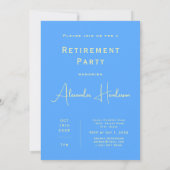Summer Beach Retirement Party Invitation (Rückseite)
